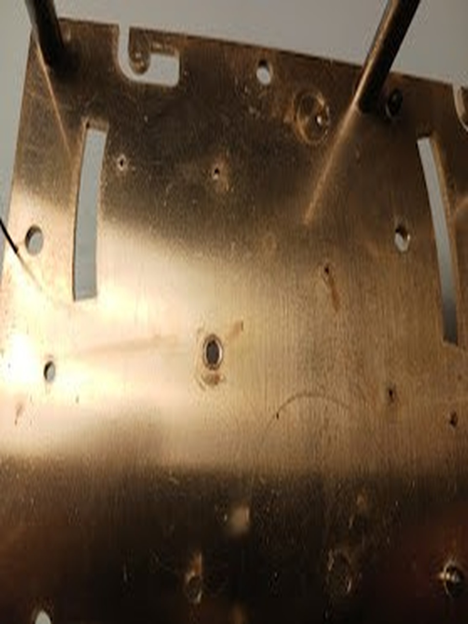 Vue arrière mouvement carillon