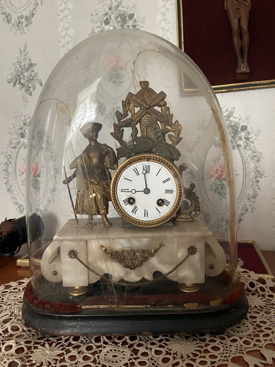 Porte D'Échappement En Bronze Pour Pendule Ancienne – Pièce Horlogerie Rétro